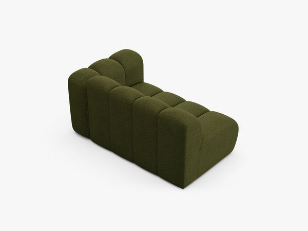 Micadoni Modulares Sofa Lupine 2-Sitzer Rechts Boucle Baloo Dunkel-Olivgrün Bild 3