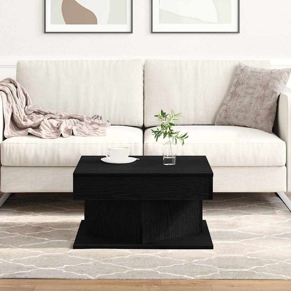 vidaXL Couchtisch Schwarz Eichen-Optik 57 x 57 x 30 cm Holzwerkstoff 862665
