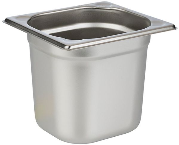 APS Aufbewahrungssystem GN 1/6 Behälter 17,6 x 16,2 cm, Edelstahl, (1-tlg), Gastronorm-Behälter, zum Anrichten und Lagern von Speisen
