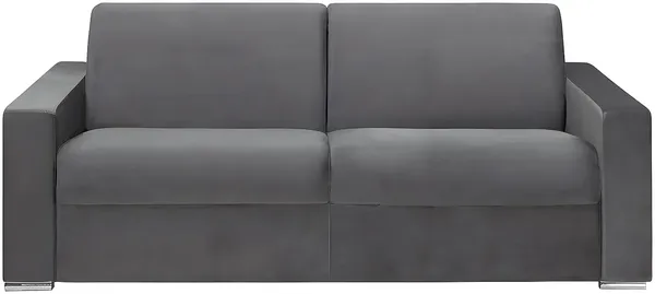 Schlafsofa 4-Sitzer Samt CALITO - Anthrazit - Liegefläche: 160 cm - Matratzenhöhe: 14 cm