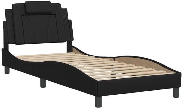 vidaXL Bettgestell "Viana" ohne Matratze Schwarz 90x200 cm Kunstleder 3208068 Bild 3