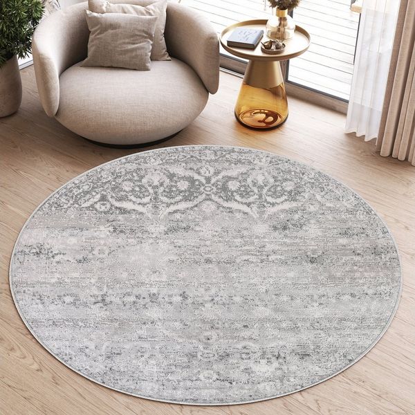 Tapiso Teppich SKY, rund, Höhe: 12 mm, Wohnzimmer, Schlafzimmer, modern Design, Rund