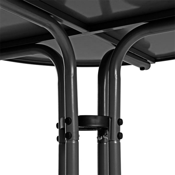 Stehtisch Bistrotisch Metall Garten Tisch Ø 70 cm Bartisch Schwarz inkl. Husse Bild 3