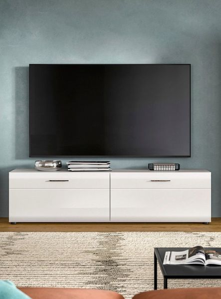 Home affaire Lowboard FLORENZ, hochwertige MDF-Front,Rillenfräsung, 2 Klappen (1 St), Lowboard, TV-Unterschrank, TV-Lowboard