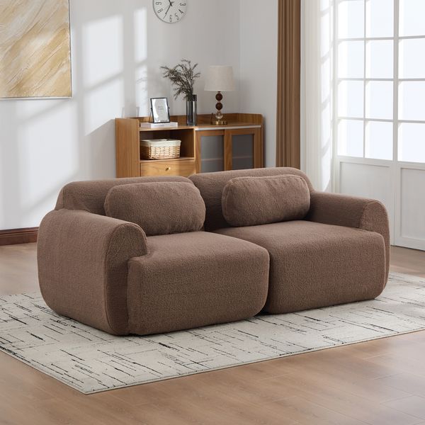 YakoHome Modulsofa Kamel 189.00*91.00*71.00 – Sofort einsatzbereit, einzigartige Weichheit, langlebiges Chenille-Gewebe, robust und pflegeleicht