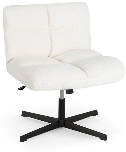 COSTWAY Bürostuhl, mit Wippfunktion höhenverstellbar, bis 160kg, 66x64x77,5cm