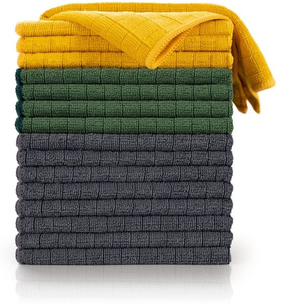 Blumtal Geschirrtuch Premium Mikrofasertücher saugstark- Allzweck Microfasertücher, (30x40cm und 45x65cm, 8-tlg), 355 GSM - fusselfrei und streifenfrei