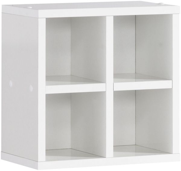 SCHILDMEYER Korbregal Würfel Fächer Raumteiler Bücherregal PIsa 31 x 30,8 x 17,6 cm weiß