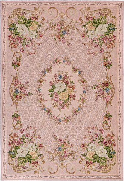 THEKO Teppich Flomi Floral, rechteckig, Höhe: 3 mm, gewebt, Blumen Design, ideal im Wohnzimmer & Schlafzimmer