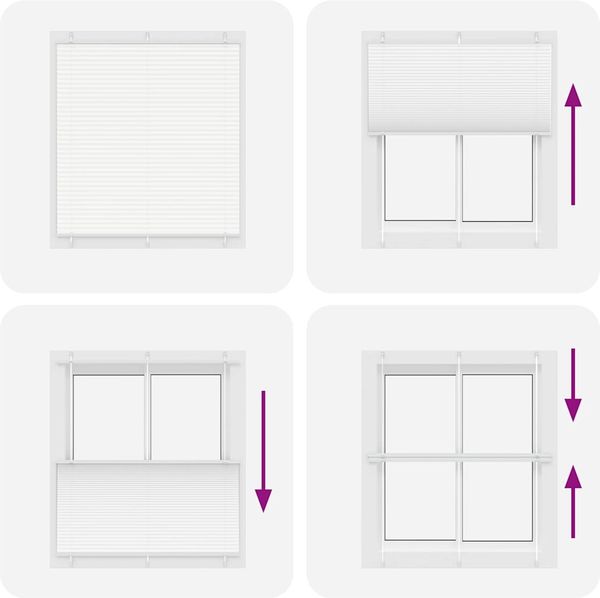 vidaXL Plissee Weiß 120x100 cm Stoffbreite 119,4 cm Polyester 4015487 Bild 7