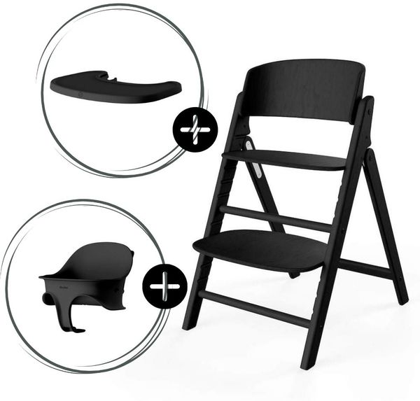 Cybex Click & Fold 3-in-1 Hochstuhl (inkl. Babyset und Tablet) Stunning Black Bild 2