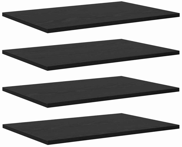 vidaXL Regalbrett 4 pcs Schwarz 60 x 40 x 1.5 cm Holzwerkstoff 875056 Bild 1