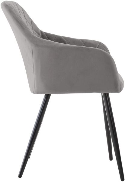 CLP 2er Set Esszimmerstuhl Shila,grau Samt Bild 4