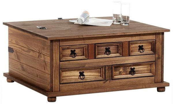 IDIMEX Truhentisch TEQUILA, Truhentisch Couchtisch Mexico Möbel Wohnzimmer Tisch Truhe Mexiko Stil