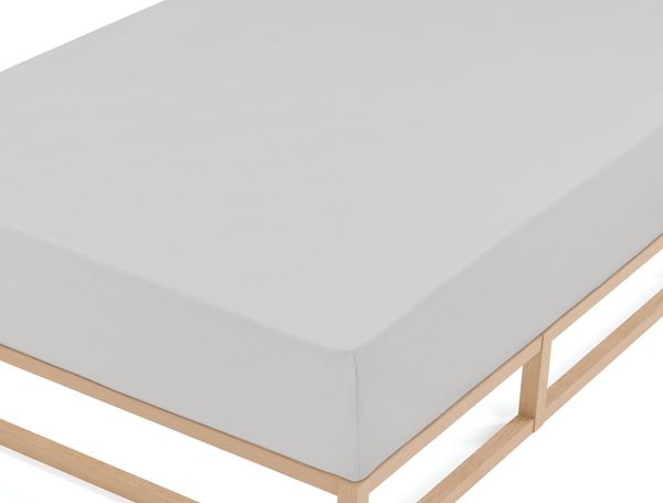 biberna Feinbiber-Spannbetttuch 0002744, sturmgrau, 1x 90x190 cm - 100x200 cm