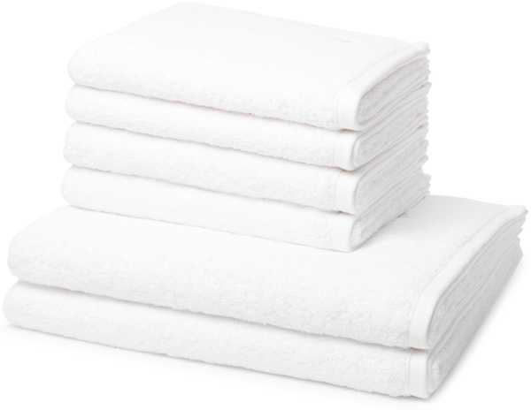 Ross Vita 6 tlg. Frottier-Set - 4 X Handtuch (50 X 100cm), 2 X Duschtuch (70 X 140cm) - 520 g/m2 - Weiß