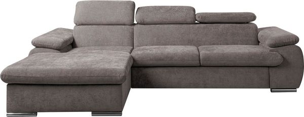 WERK2 Ecksofa Cosmo modern und bequem, Breite 282cm, L-Form, Eckcouch mit Schlaffunktion, Bettkasten & verstellbaren Kopfteilen