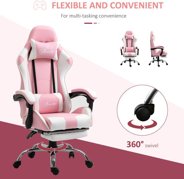 Bürostuhl 64 x 67 x 119-127 cm höhenverstellbar mit Fußstütze, Gaming-Design, 1 St. Bild 6
