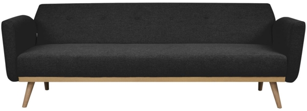 Schlafsofa 3-Sitzer SALESFEVER, Strukturstoff Schwarz