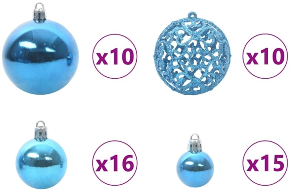 vidaXL Künstlicher klappbarer Weihnachtsbaum Grün und Weiß 180 cm 3395602 Bild 7