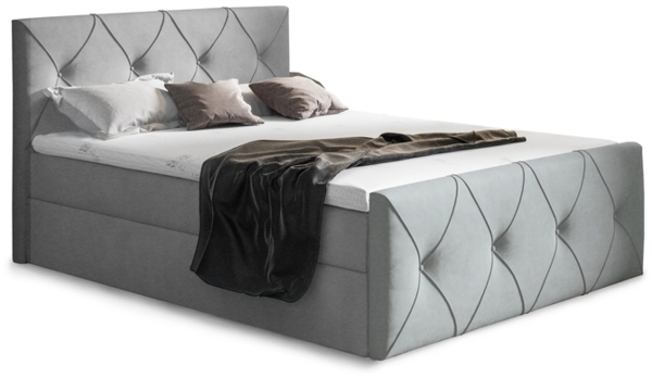 99rooms Arian Lux Boxspringbett Velours 140x200 cm Creme Bild 2