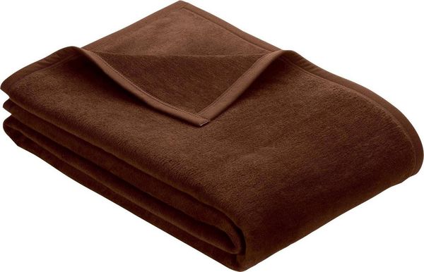 Ibena Porto XXL Tagesdecke warm & waschbar, Baumwollmischung, Braun, 180x220 cm