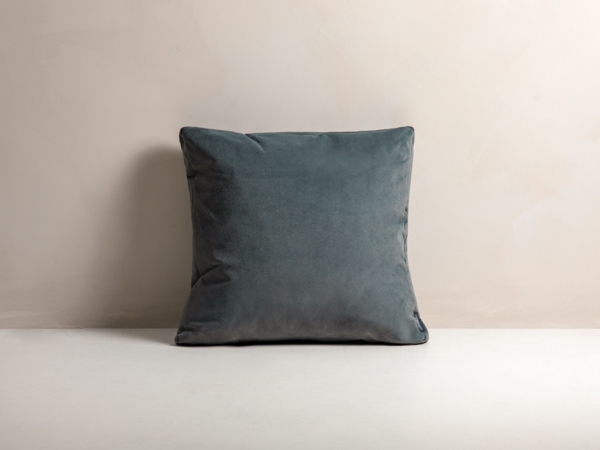 Micadoni Kissen Mono Samt Grau