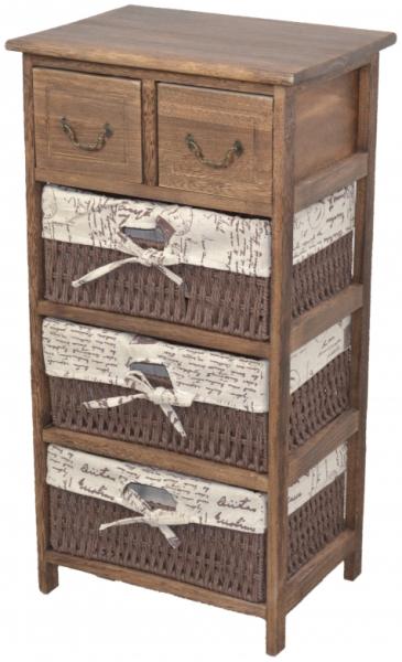 Schubkastenregal/Kommode 'Klara' braun 76 x 30 x 40 cm