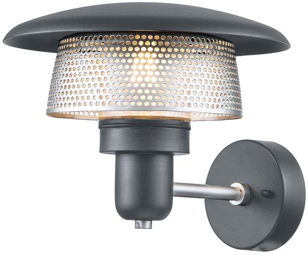Elstead Lighting Saturne Wandleuchte 1-Light Grau Silber IP44 E27