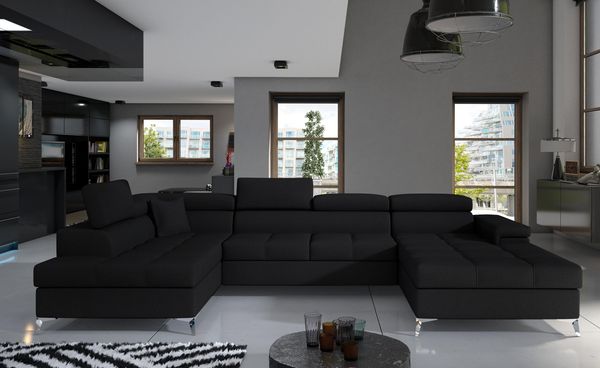 Wohnideebilder Eduardo Schwarz Ecksofas & Eckcouches Edr_24