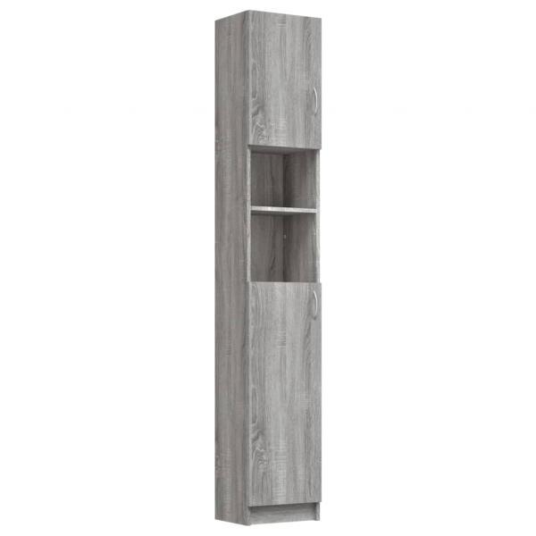 vidaXL Badezimmerschrank Grau Sonoma 32x25,5x190 cm Holzwerkstoff 815538