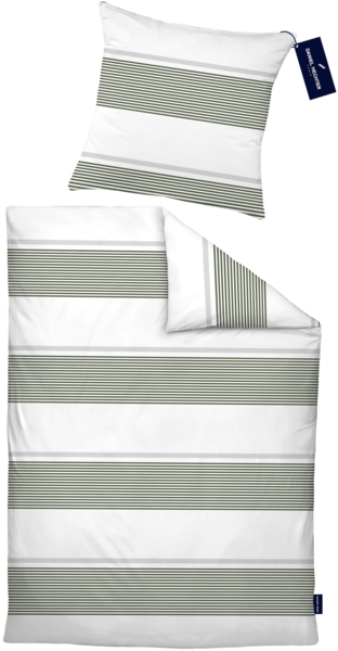 Daniel Hechter Bettwäsche Renforce 0041302 QUERSTREIFEN, fichte, 1x 135x200 cm + 1x 80x80 cm
