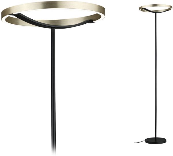 LED Stehleuchte 3-Step-Dim Melira 2700K 1570mm 1025lm 17,5W Schwarz matt, Gold