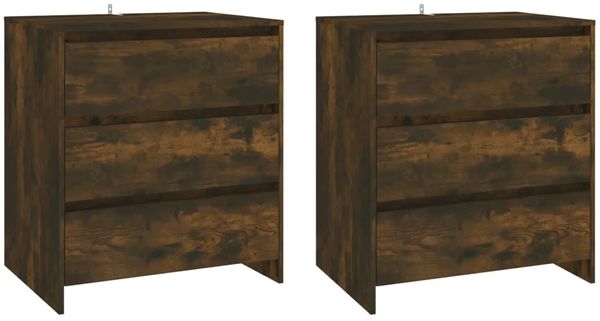 vidaXL 3-tlg. Sideboard Räuchereiche Holzwerkstoff [3098070] Bild 3