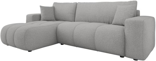 Mirjan24 'Furyn' Ecksofa mit Bettkasten und Schlaffunktion, L-Form, grau, 244 x 145 x 82 cm