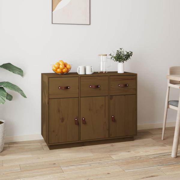vidaXL Sideboard Honigbraun 100x40x75 cm Massivholz Kiefer 820150
