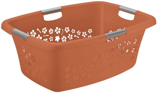 Rotho Wäschekorb Flowers 50 L coral clay