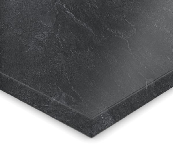 Dekor Spanplatte 19mm Tischplatte Schiefer D2813 mit ABS Kante Umleimer - Größe 90 x 160 cm - Höhe 1,9 cm - Farbe Schiefer