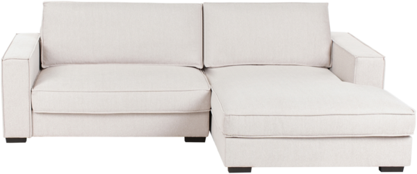 Ecksofa RENDERS Stoff Hellbeige linksseitig