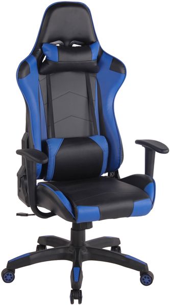 CLP Gaming Bürostuhl Miracle V2 Kunstleder höhenverstellbar und drehbar,schwarz/blau