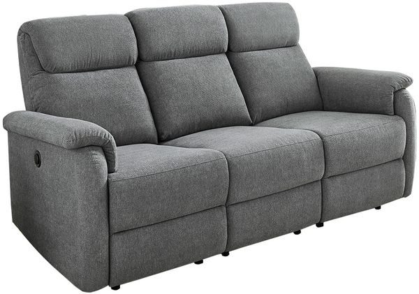 Sofa 3-Sitz Alana / Alabama 3, Stoff, Grau, 191 x 102 x 87 cm