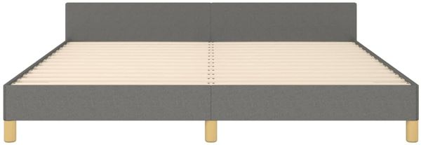 vidaXL Polsterbett mit Kopfteil Stoff Dunkelgrau 160x200 cm Bild 6
