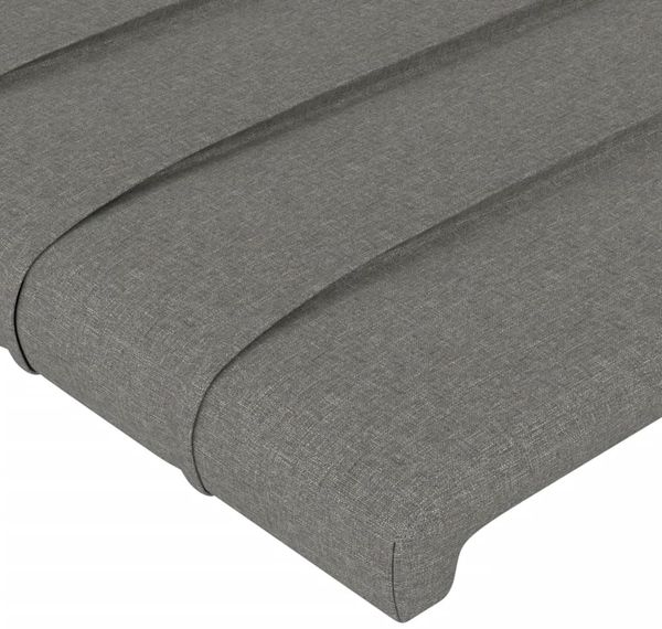vidaXL Polsterbett mit Kopfteil Stoff Dunkelgrau 160x200 cm Bild 10