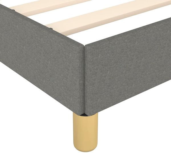 vidaXL Polsterbett mit Kopfteil Stoff Dunkelgrau 160x200 cm Bild 9