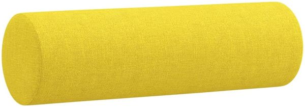 vidaXL 2-tlg. Sofagarnitur mit Kissen Hellgelb Stoff 3201589 Bild 6