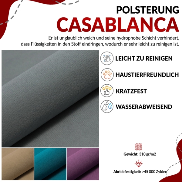 Sofa, Skandinavischer Stil, Holzbeine - PIRS - 1 Sitzer - Blau -Velours Bild 4