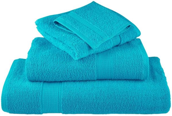 vidaXL Premium Waschhandtücher SOLUND 4 Stück Türkis 30x30 cm 600 g/m² 137444 Bild 4
