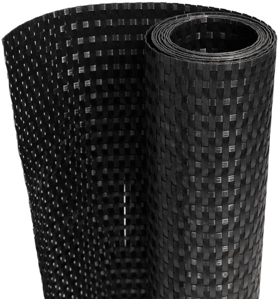 vidaXL Balkon-Sichtschutz Schwarz 400x100 cm Poly Rattan 156300 Bild 2