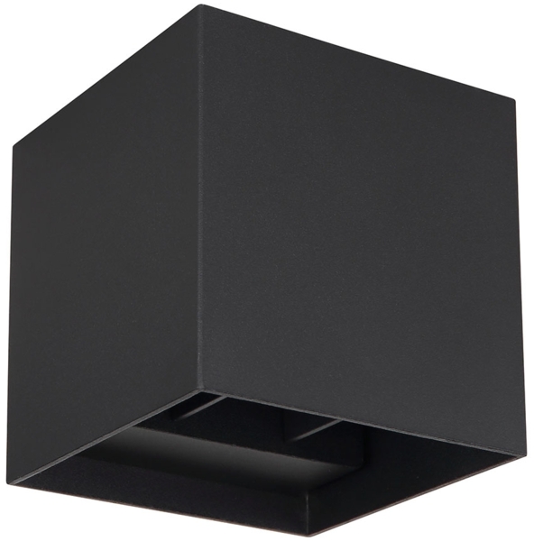 LED Außen-Wandleuchte, Aluminium, schwarz, IP54