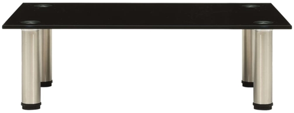 vidaXL TV-Tisch 60x35x17 cm Schwarz Hartglas 322761